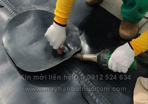 Máy hàn bạt ao nuôi tôm - model máy hàn bạt nhựa cầm tay LST1600A