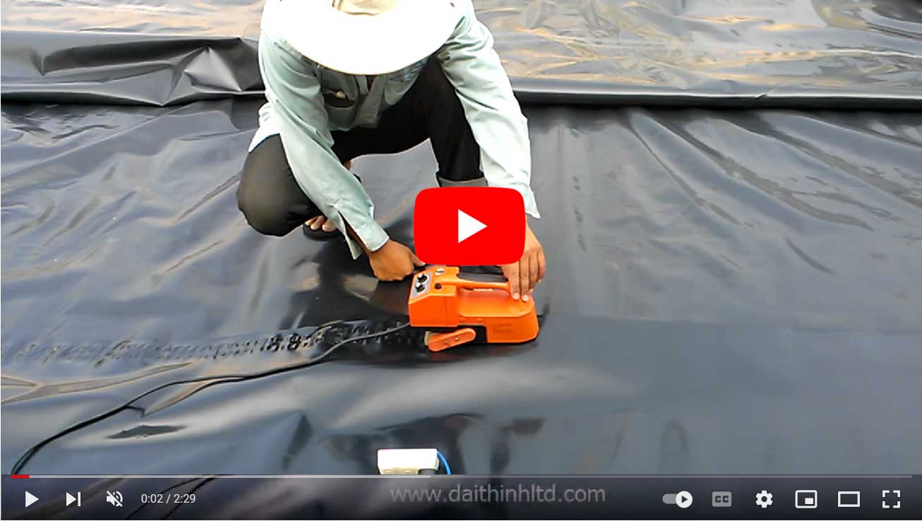 Máy hàn bạt HDPE ao nuôi tôm G610